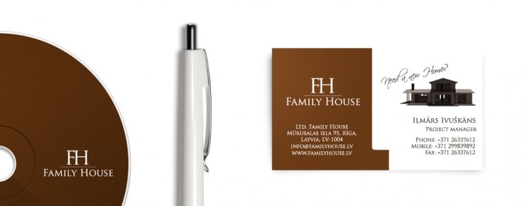 Koka māju Familyhouse mājas lapas dizains un izstrāde