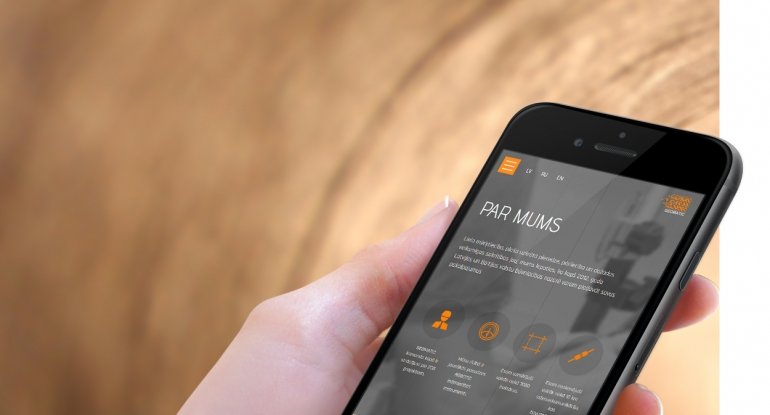 Geomatic – adaptīvās mājas lapas dizains un izstrāde