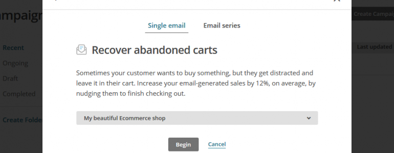 send automated abandoned cart recovery emails from WooCommerce via MailChimp