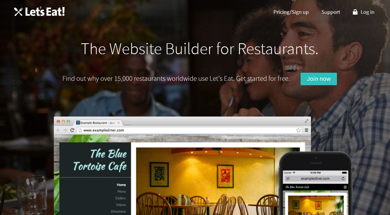 Create a restaurant website for free with LetsEat Create a restaurant website for free with LetsEat