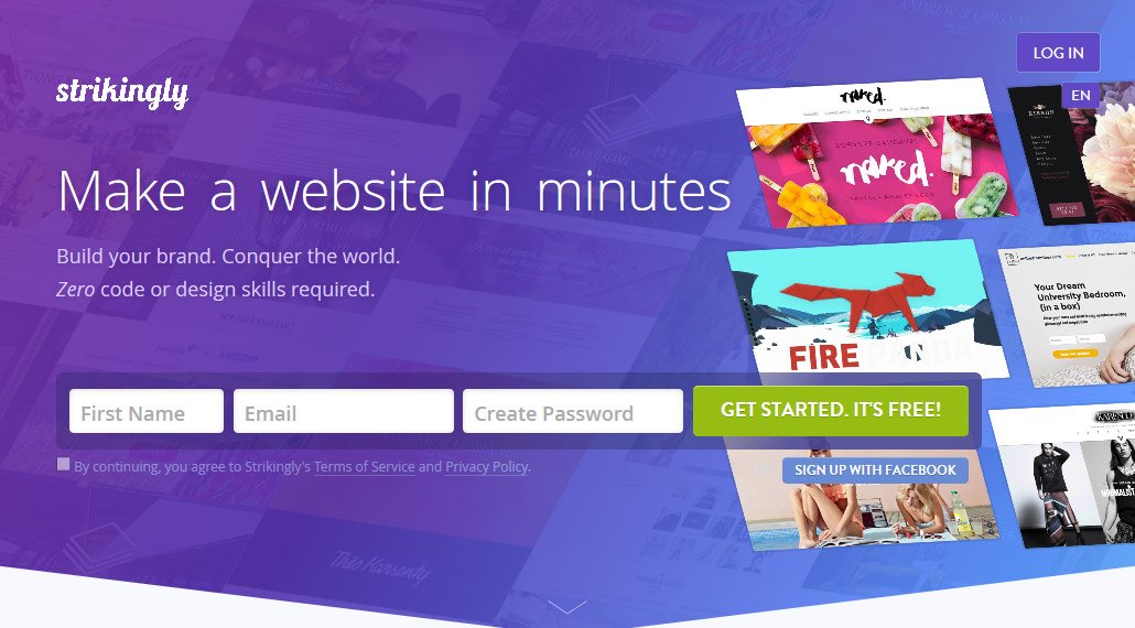 Website maker from Strikingly Website maker from Strikingly