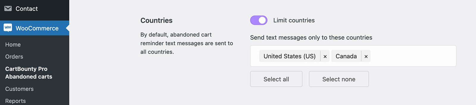 Limiting WhatsApp abandoned cart reminders by country Limiting WhatsApp abandoned cart reminders by country